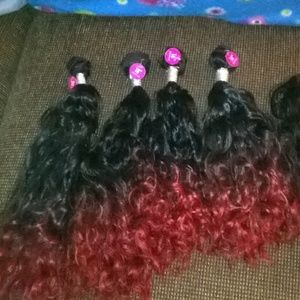 NWT Black to red-ombre 4 bundles AND lace front